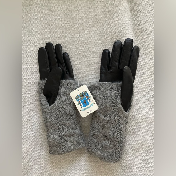 Leather and cashmere gloves - Picture 3 of 9